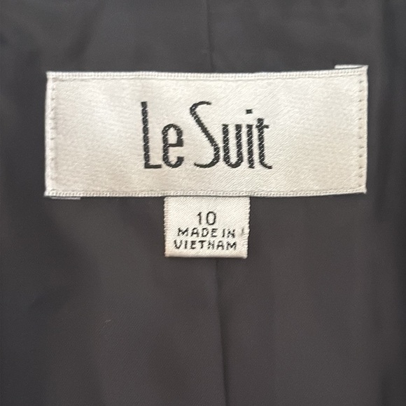 Le Suit Metallic Sliver & Gray Blazer Size 10 Business Fall Workwear Shiny - Picture 4 of 9